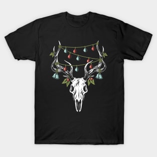 Christmas Reindeer Skull Decorations T-Shirt